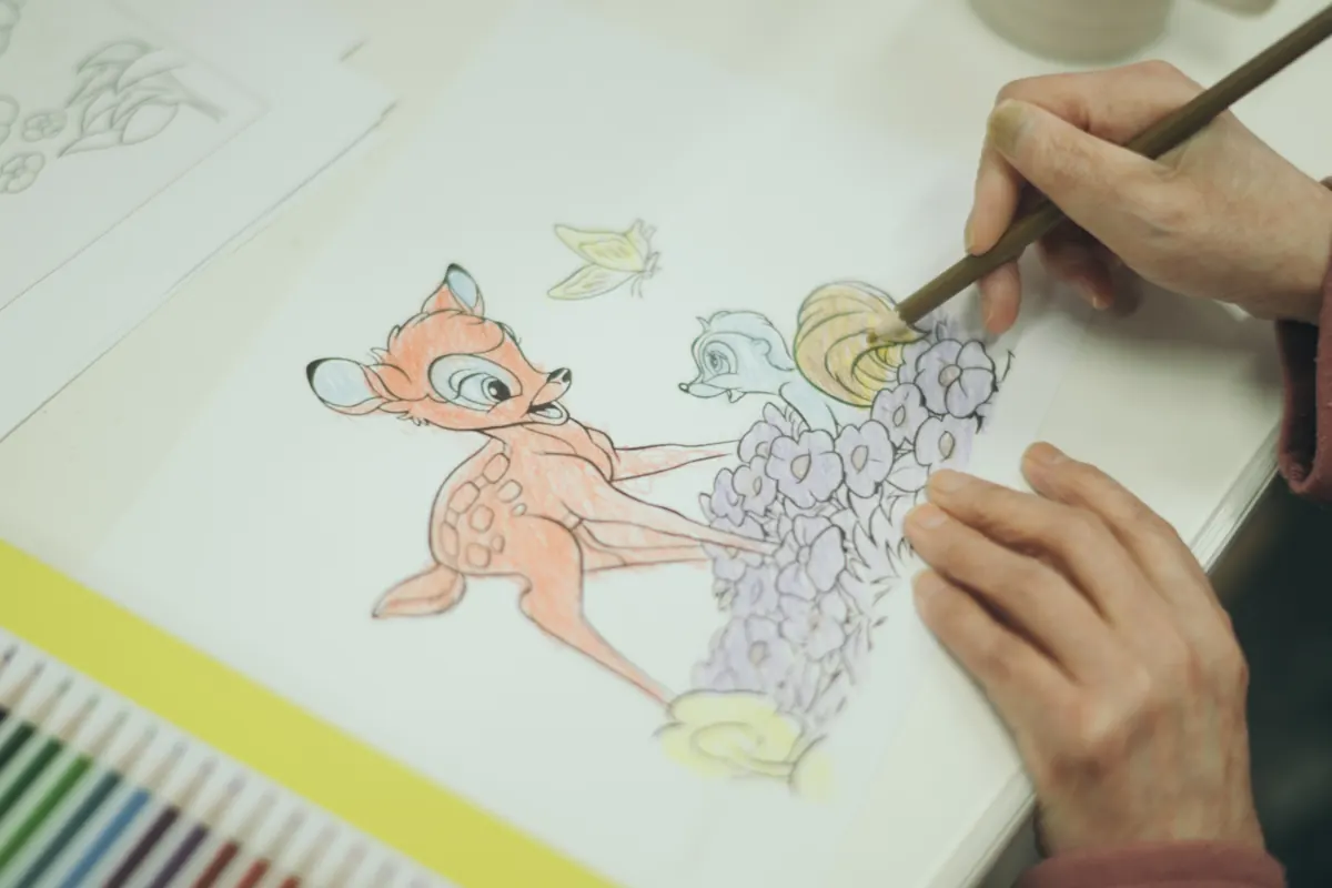 色をぬる作業