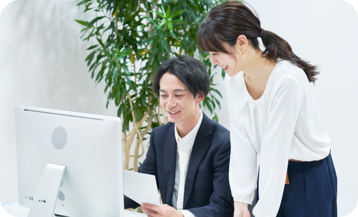 PC作業をする様子